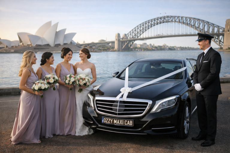 wedding transfers Sydney luxury maxi cab